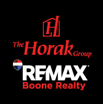 Agency Logo on black background. The Horak Group Logo along with the Remax Boon Realty Logo